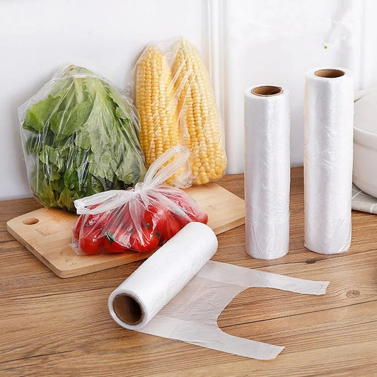 Vest-Type Food Grade Storage Bags - Thickened Disposable Roll