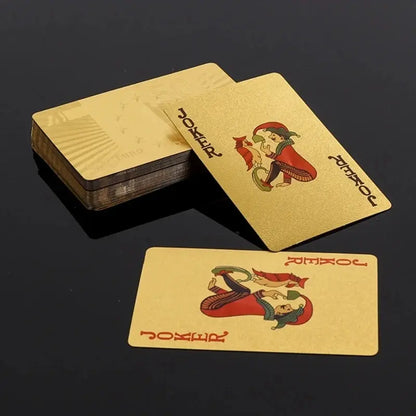 Gold Foil Poker Cards - Waterproof Europe Style Playing Cards