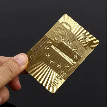 Gold Foil Poker Cards - Waterproof Europe Style Playing Cards