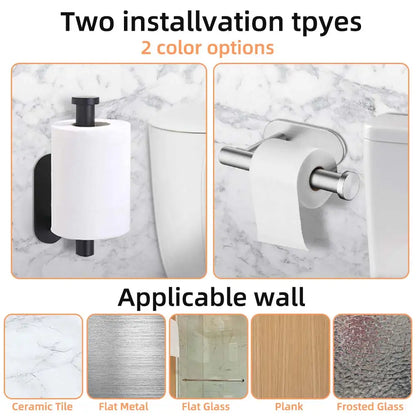 Self Adhesive Toilet Paper Towel Holder Stainless Steel