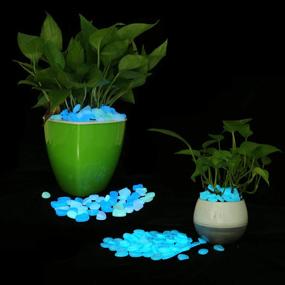 500pcs Glow in the Dark Garden Pebbles for Decorative Landscaping