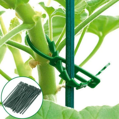 50pcs Adjustable Plastic Plant Cable Ties Reusable Cable Ties for Garden