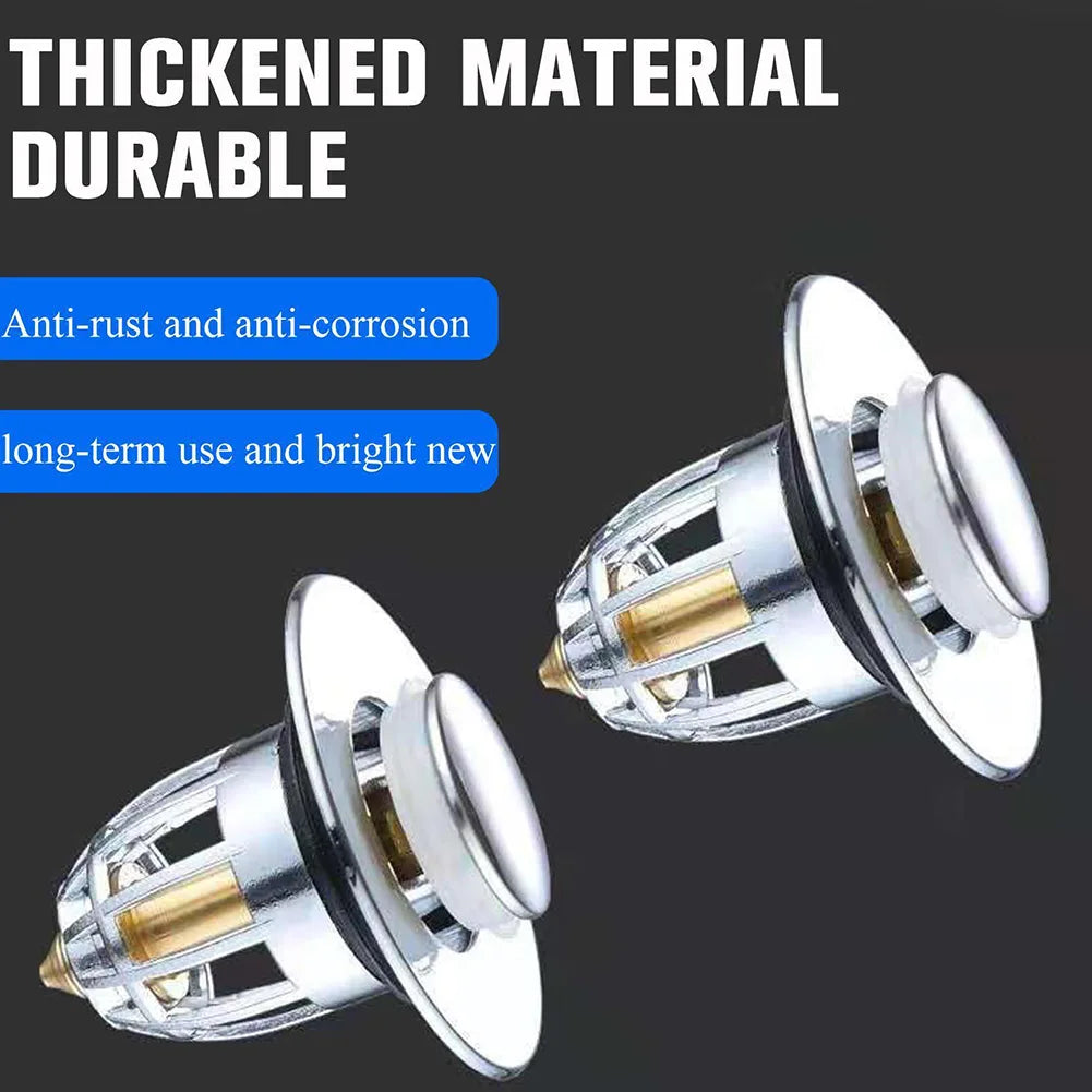 Press Bounce Basin Pop-up Drain Filter Bathroom