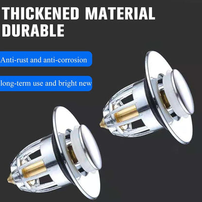 Press Bounce Basin Pop-up Drain Filter Bathroom