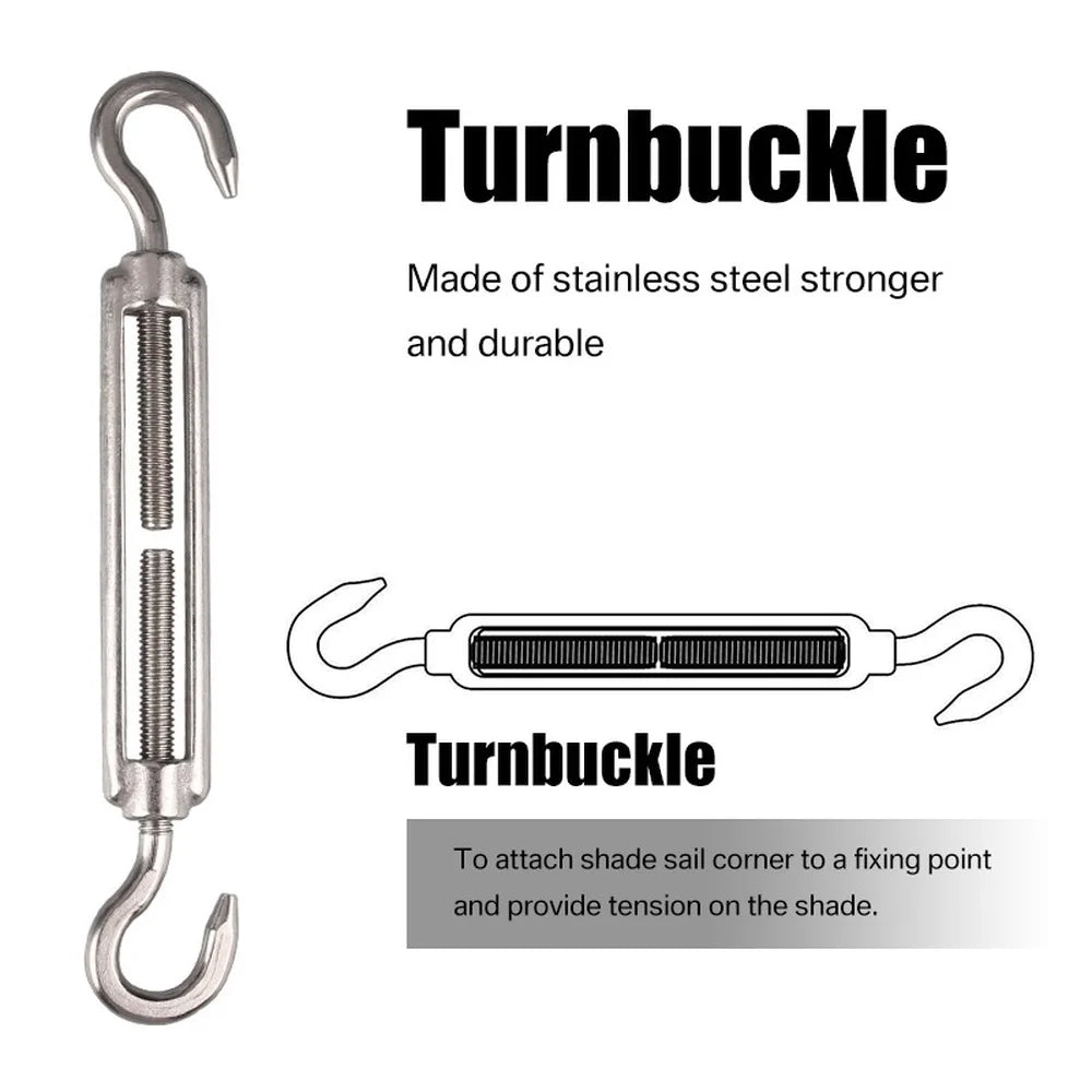Sun Shade Sail Hardware Kit 24pcs/set 304 Stainless Steel