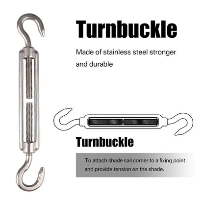 Sun Shade Sail Hardware Kit 24pcs/set 304 Stainless Steel