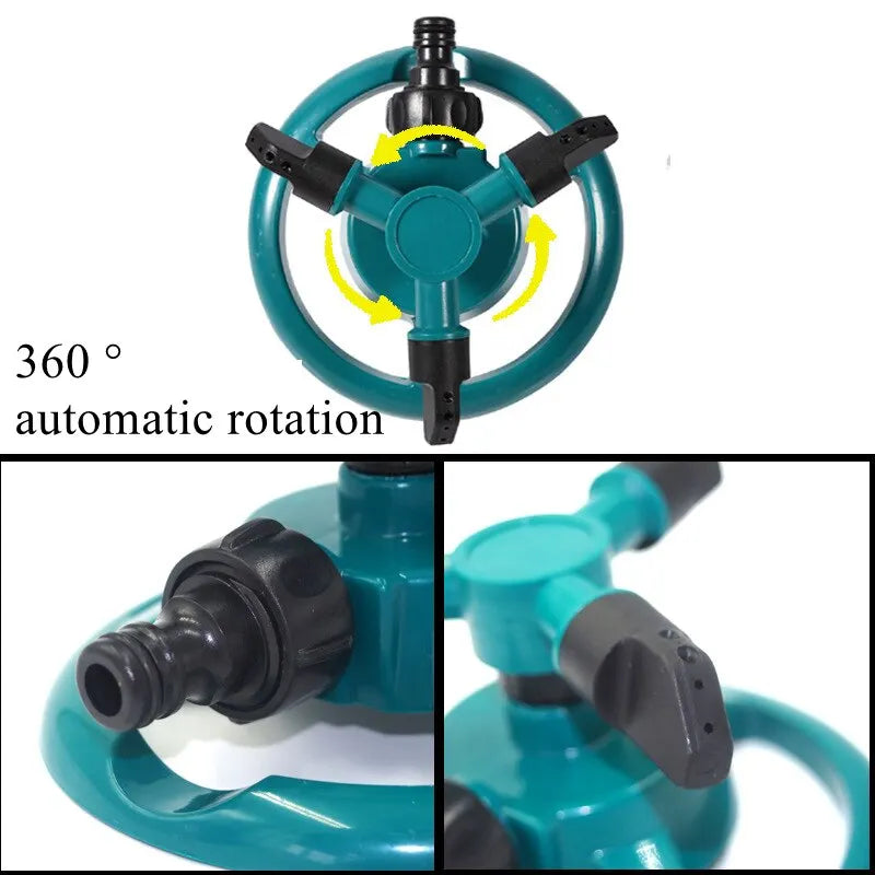 360° Automatic Rotating Sprinkler Nozzle for Lawn Irrigation