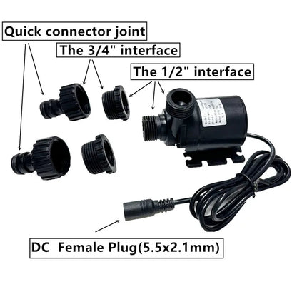 12v High Voltage Super Quiet Solar DC 24V Lift 5M 800L/H