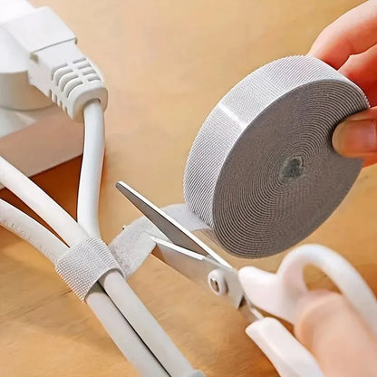 Reusable Fastening Tape Roll - Multi-Purpose Cable Organizer for Wire Management