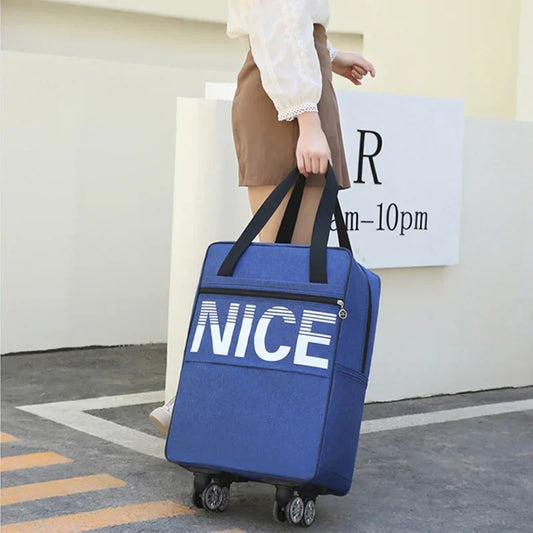 Portable Travel Bag on Wheels | Large Capacity Rolling Trolley Suitcase