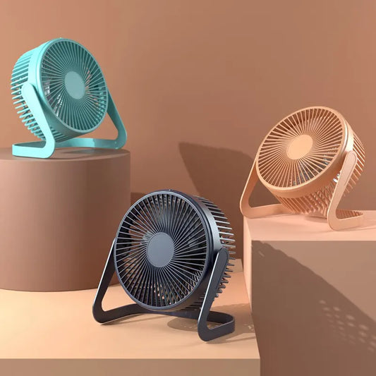 5-Inch USB Desktop Fan – 360° Rotating Mini Portable Electric Fan