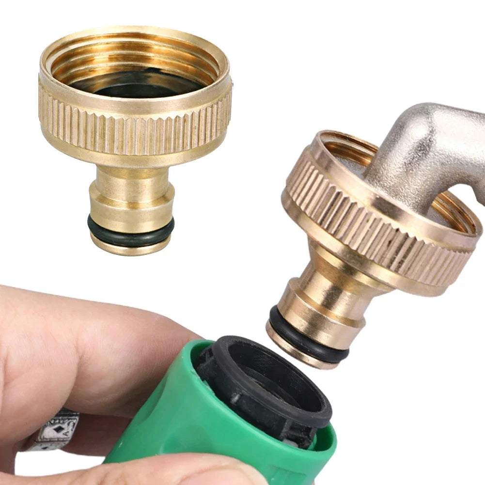 2Pcs 3/4" To 1/2" Thread Connector Faucet Hose