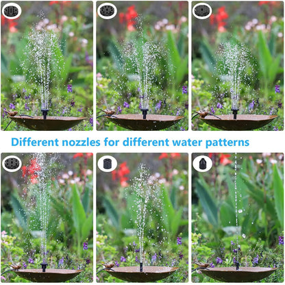 2.5W Solar Fountain Pump with 6 Nozzles and 4ft Water Pipe