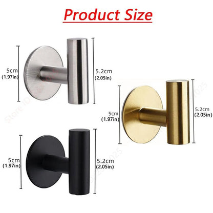 1/2PCS Adhesive Wall Hook Stainless