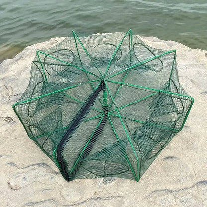 Folded Hexagon/Octagon Fishing Net Trap for Fish and Shrimp