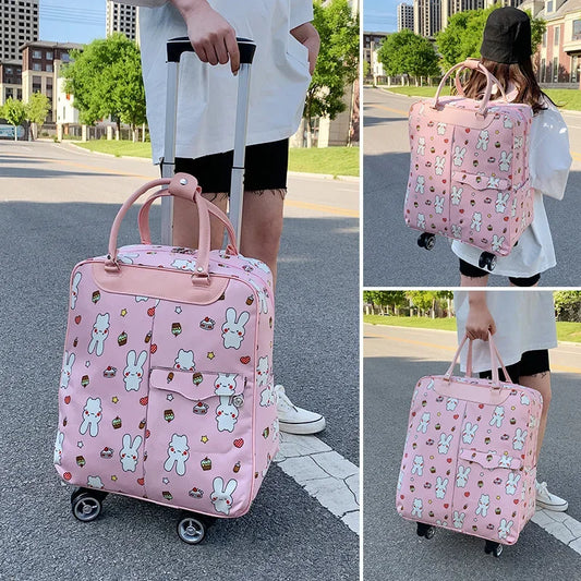 Universal Wheel Rolling Trolley Bag – Large Capacity Travel Backpack for Short Trips