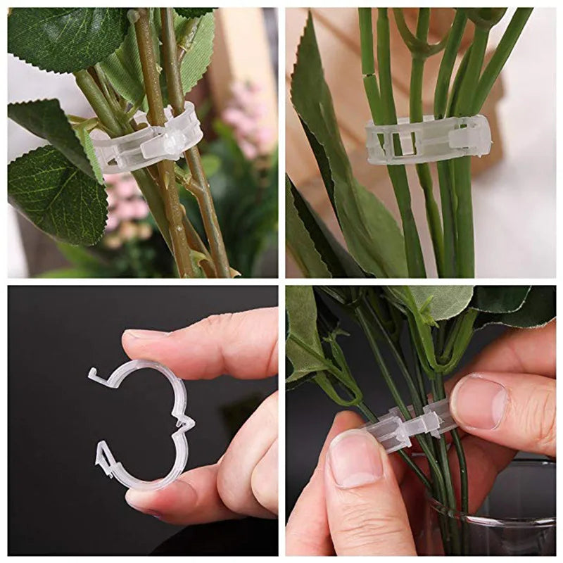 Reusable Plant Clips for Supporting Vines and Tomato Stems