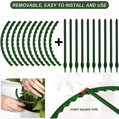 2/4PCS Plastic Plant Support Pile Frame Greenhouse Climbing Bracket