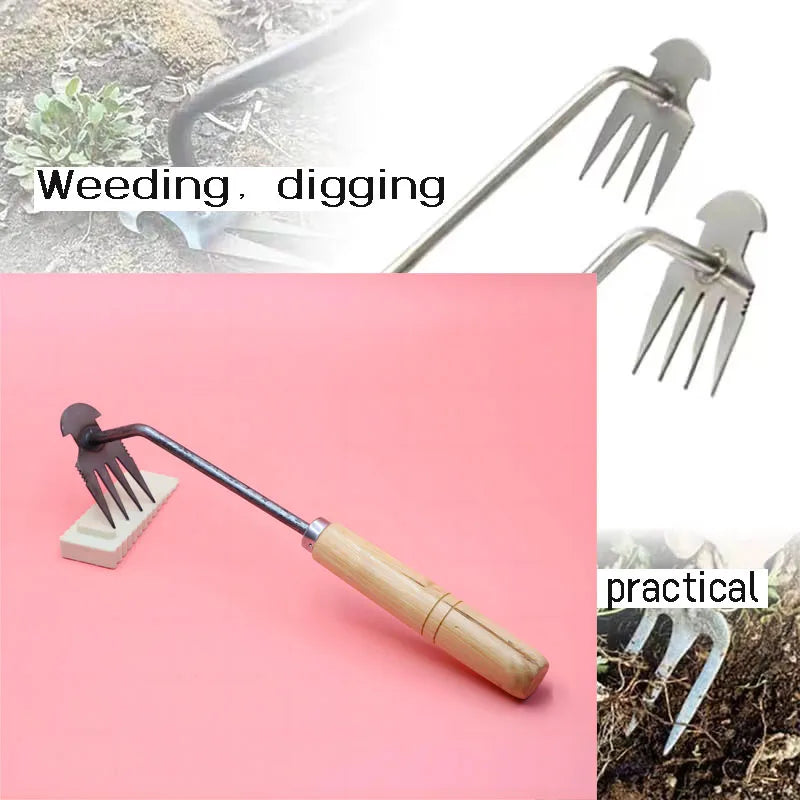 Manual Grass Pot Soil Weeding Tool - Manganese Steel Excavator