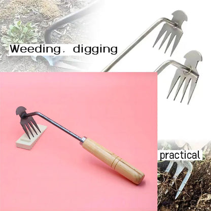 Manual Grass Pot Soil Weeding Tool - Manganese Steel Excavator