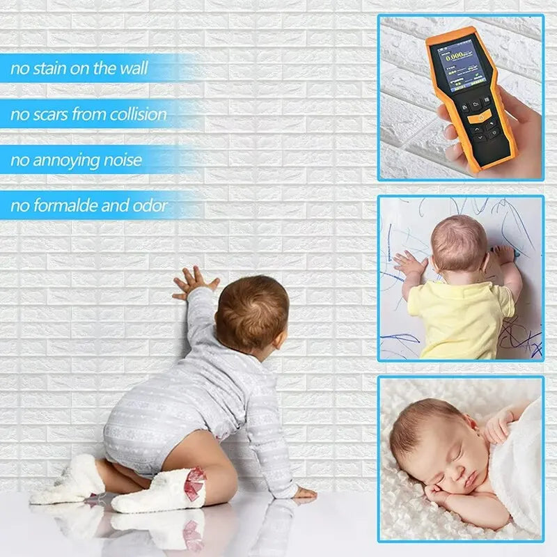 3D Three-dimensional Wall Stickers Self-adhesive Wallpaper Anti-collision Decorative Stickers 10pc