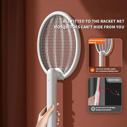 Foldable Electric Mosquito Killer Fly Swatter Trap USB Rechargeable Mosquito